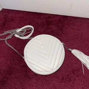White crossbody purse
